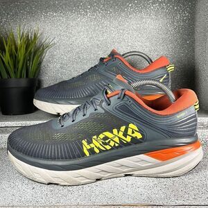 Hoka One One Bondi 7 Turbulence/Chili Sneakers Shoes Size 8